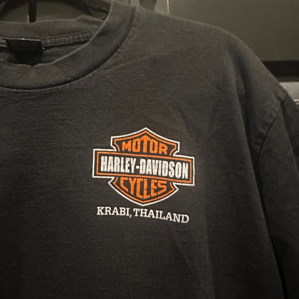 Harley Davidson Motorcycles Krabi Thailand Black TShirt
